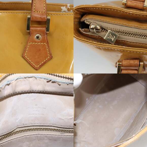 LOUIS VUITTON Monogram Vernis Houston Hand Bag Beige M91004 - Picture 11 of 13
